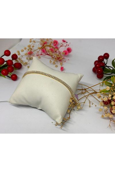 ısıkkonya Stainless Tarnish Baguette Stone Bracelet [Allergy-Free Product].