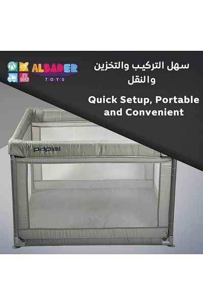 ALBADER Children’s Playpen Square Playpen for Kids 90×90 cm Design Safe Indoor and Outdoo, Baby cage