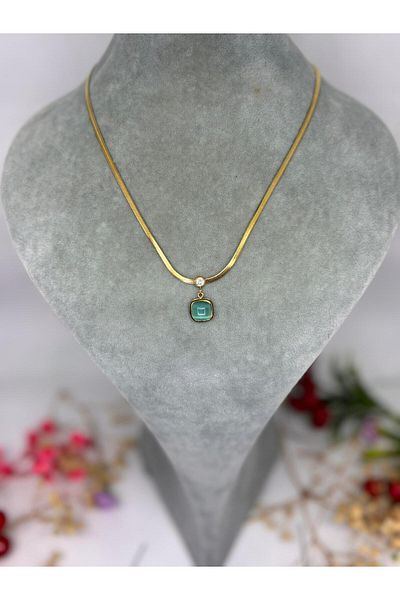 ısıkkonya Steel Natural Stone Italian Chain [It Is an Allergy-Free Product]