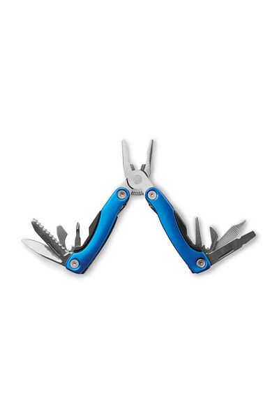 dalimag Mini tool set, multifunctional patent pliers, stainless steel and metal, 9 functions, blue