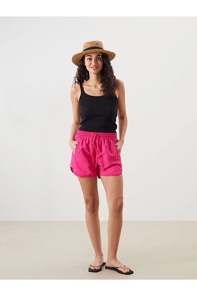 LC Waikiki Lcw Dream Fuchsia Women's Swim Shorts with Elastic Waist