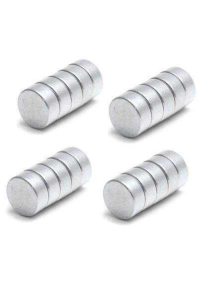 dalimag Set 20 magneti foarte puternici, gri, disc, simplu, 15 mm X 5 mm