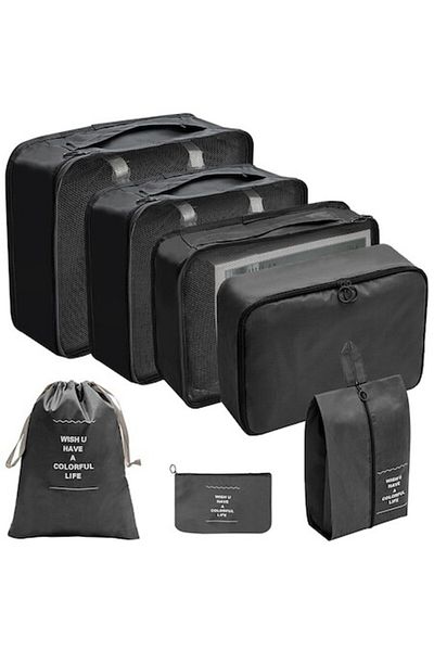 WTO Set of 7 luggage organization covers, Compression/expansion system with zipper, Waterproof, Portable