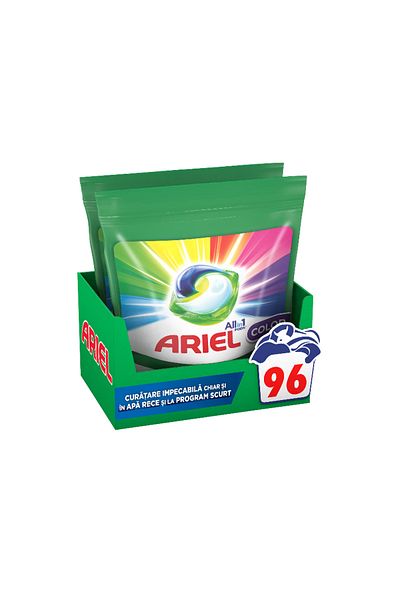 Ariel Color All In One Pods Laundry Detergent Capsules, 96 Washes