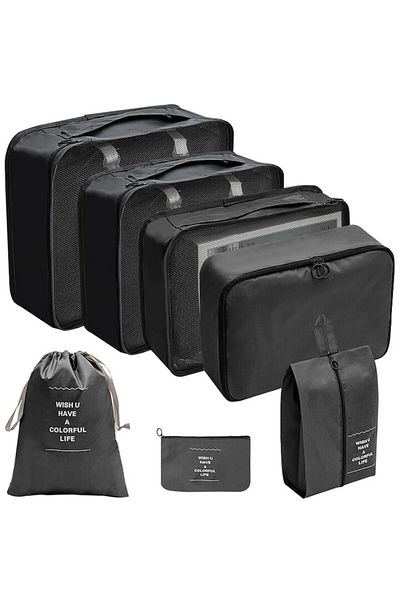 WTO Set of 7 luggage organization covers, Compression/expansion system with zipper, Waterproof, Portable
