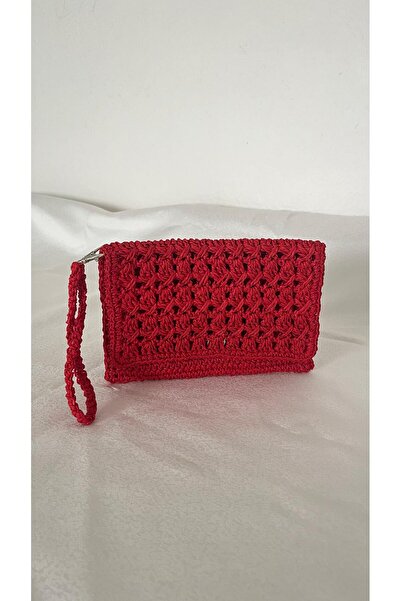 dekorburada Straw Handbag Phone Wallet Paper Rope