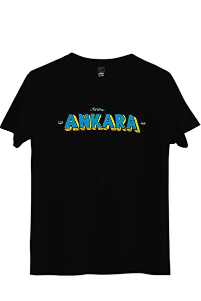 %100 Pamuklu Kısa Kollu Oversize Beyaz T-shirt - Form Ankara Baskılı