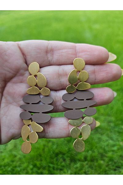 1881 STORE Colorful brass earring