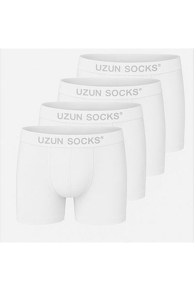 UZN SOCKS 4 τμχ μακριές κάλτσες ανδρικές μπόξερ - 100% βαμβάκι, άνετα εσώρουχα που αναπνέουν