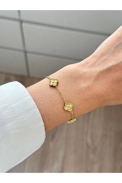 YOUES JEWELRY 316L Steel Mini Bracelet Women Men Unisex Double Sided Bracelet