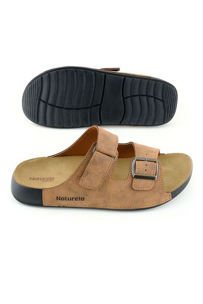 GEZER Naturela Comfort Men's Summer Comfortable Sole Single Velcro Single Buckle Daily Slippers