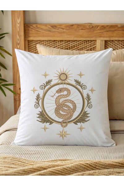 Misue Handmade Embroidered Throw Pillow Case, 100% Cotton Eco-Friendly, 43X43Cm Throw Pillow Case, Decorative Embroidered Throw Pillow