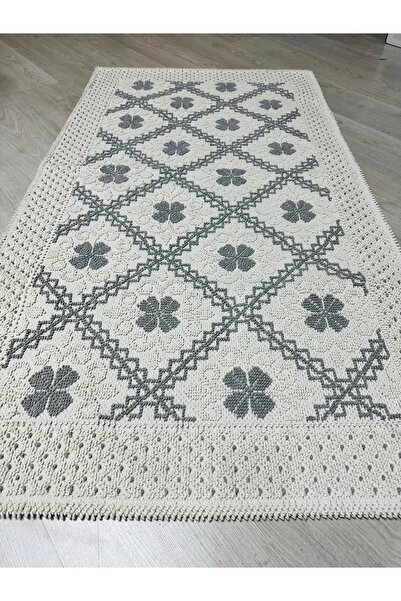 Çelsa Home Lilyum Bukle Lüks Pamuklu Kilim Gri 80 X 300 cm / 120 x 180 cm / 70 x 150 cm / 150 x 240 cm