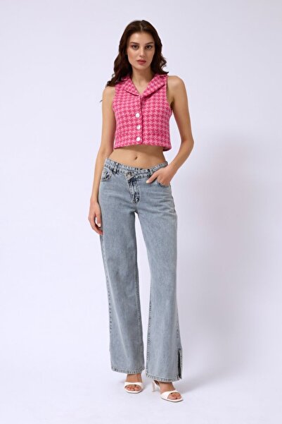 ETİLER COLLECTION    Houndstooth Crop Vest