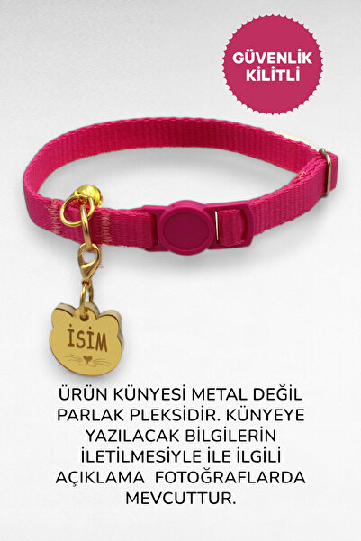 CARAMELOS İSİMLİ KEDİ TASMASI KEDİ İSİMLİK KİŞİYE ÖZEL-EKO SERİSİ