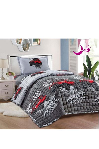 homestyle Compressed Quilt Set of 3 Pieces Microfiber