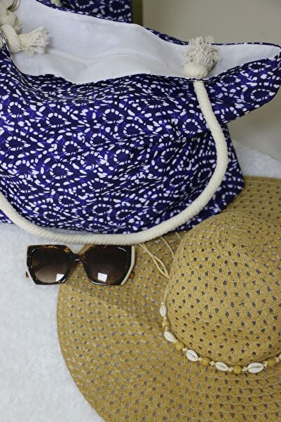 Eslina 102 Large Beach Bag - Drop Pattern Saks