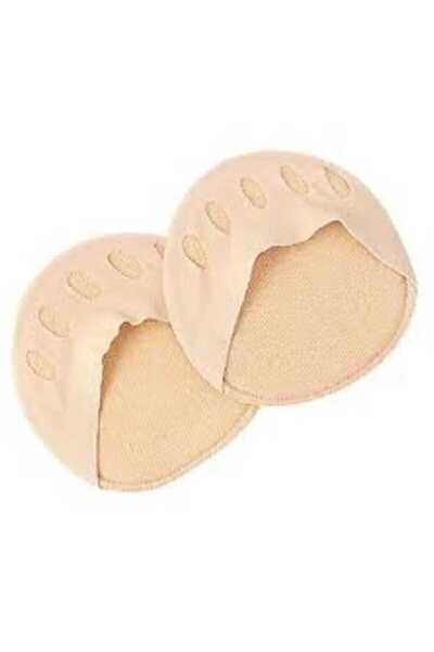 lawrenceshop 1 Çift (2 Adet) 9cm Ağrı Önleyici Pamuklu Hava Alabilen Kumaş Ayak Parmak Altı Destek Pedi Ten Rengi