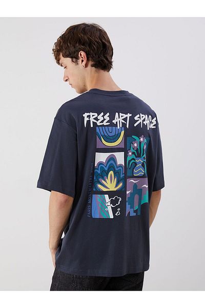LC Waikiki Xside Crew Neck Printed Combed Cotton Men's T-Shirt