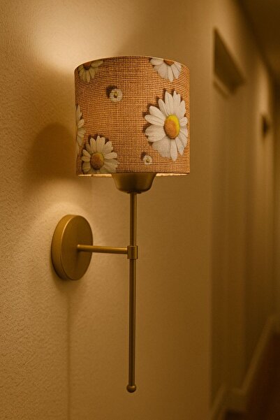 retro home design Eskitme Pilli Aplik Baskı Kumaş Abajur Tak Çalıştır Aplik S...