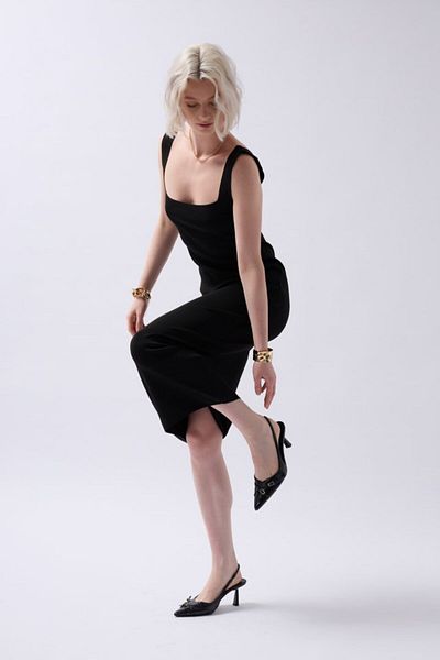 Maxi modena Thick Strap Midi Dress