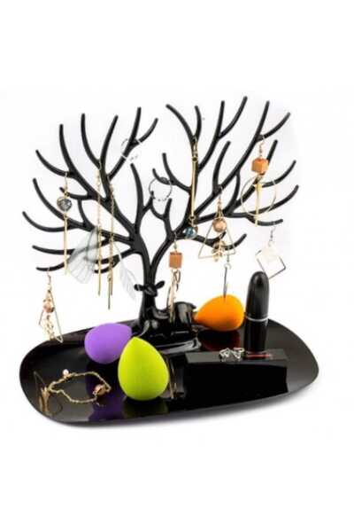 Vi Caro Geyik Tasarımlı Siyah Takı Standı Yüzük Küpe Kolye Askılığı Mücevher ...