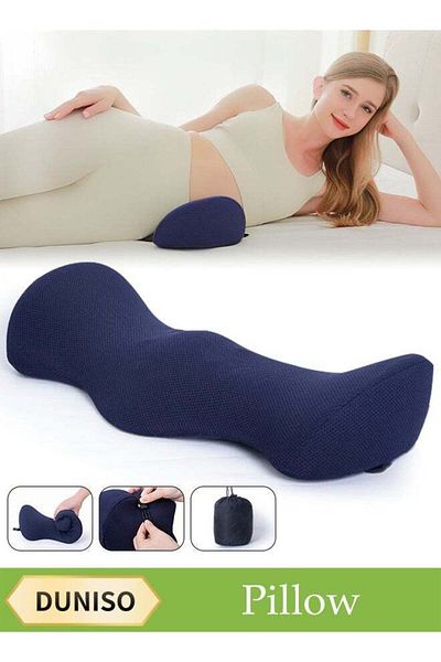 Generic DUNISO Lumbar Support Pillow, Memory Foam Waist Pillow For Relieving Low Back Pain