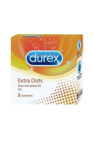 Durex Pack Of 3 Extra Dotted Condoms