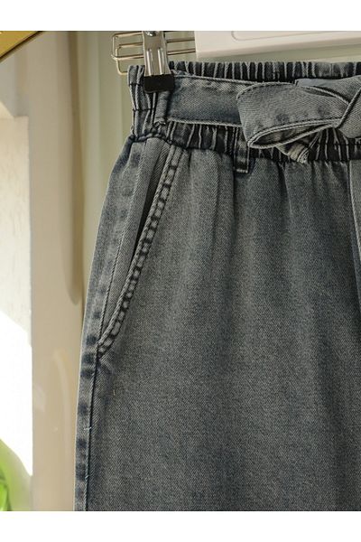 Modamorfo Elastic Pocket Jeans with Belt - Anthracite