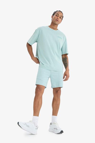DeFacto DeFactoFit Oversize Φαρδιά Εφαρμογή Ποδηλατική λαιμόκοψη με στάμπα αθλητική κοντομάνικη μπλούζα E2582AX25SM