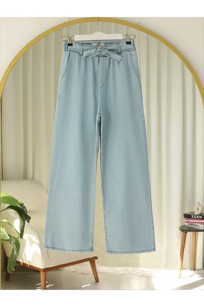 Modamorfo Elastic Waist Pocket Jeans - Ice Blue