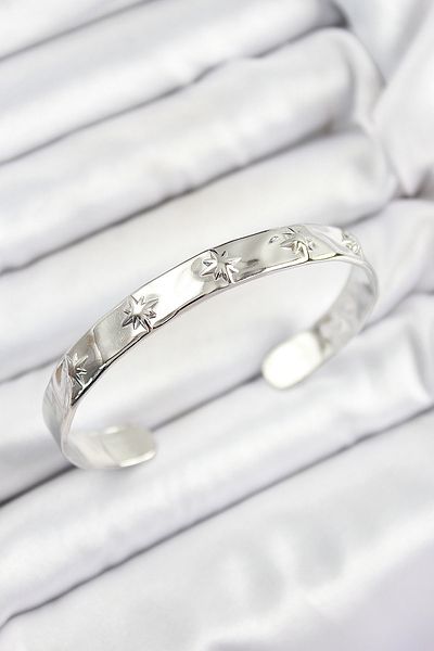 Skygo Brass North Star Model Silver Color Six Open Women's Bracelet