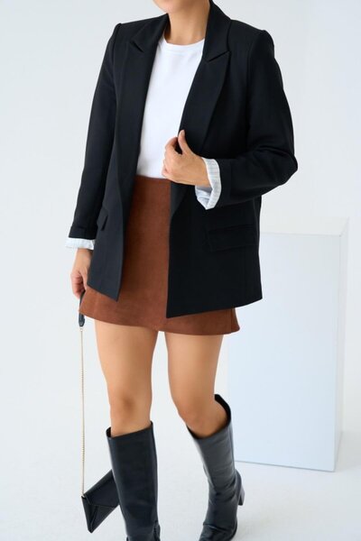 ETİLER COLLECTION    Lining Striped Jacket - Black