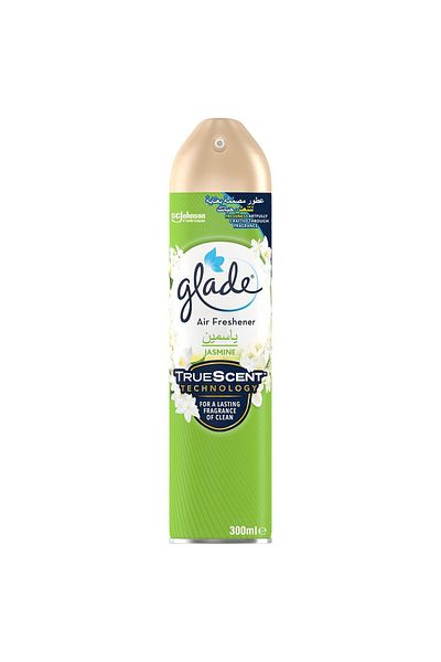 Glade Air Freshener Jasmine 300 ml Instant Floral Freshness with Long-Lasting Jasmine Fragrance