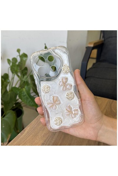 Pro Aksesuar Xiaomi Poco M6 Pro Compatible Case Butterfly Floral Silicone Cas...