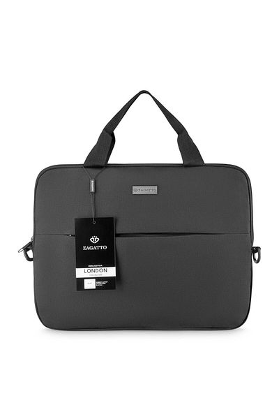 zagatto Laptop bag 15.6”, black, 29x40x4.2 cm, waterproof, trolley strap, front zip pocket, ZG89