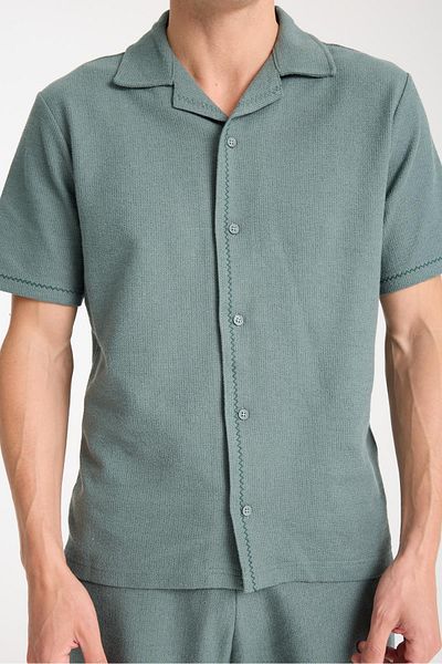 Store Men's Cotton Shorts and Shirt Set - Comfortable and Soft 100% Cotton Fabric, Summer and Daily Use Set