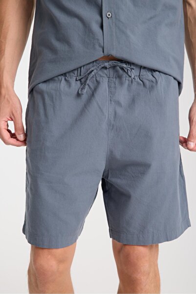 Store 100% Cotton Men's Linen Combination – Slim Fit Shirt and Shorts Set |