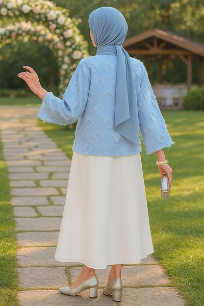 TRENDTESETTÜR ΓΥΝΑΙΚΕΙΟ ΜΠΛΕ (BABY BLUE) ΚΙΜΟΝΟ ΜΕ ΚΟΡΔΟΝΙΑ T 0332