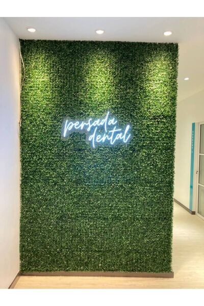 çiçek rengi dekor Dekoratif Yeşil Şimşir Kaplama Paneli 40x60 cm Yapay Bitki