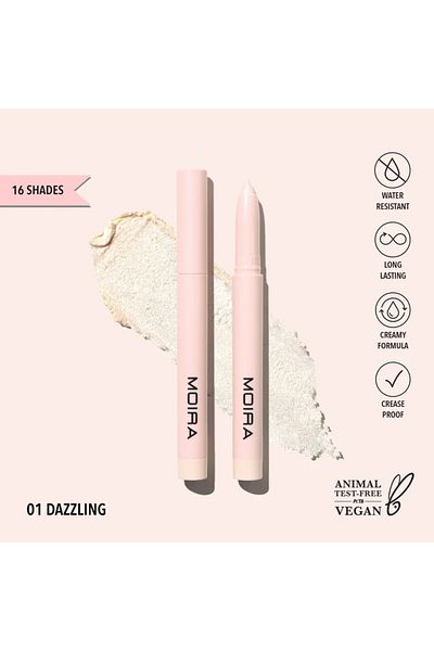 MOİRA Mora - Shimmer Effect Eyeshadow Pencil (001, Sparkling)