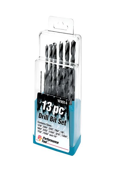 Performance Tool 13-Piece High-Speed Steel Drill Bit Set