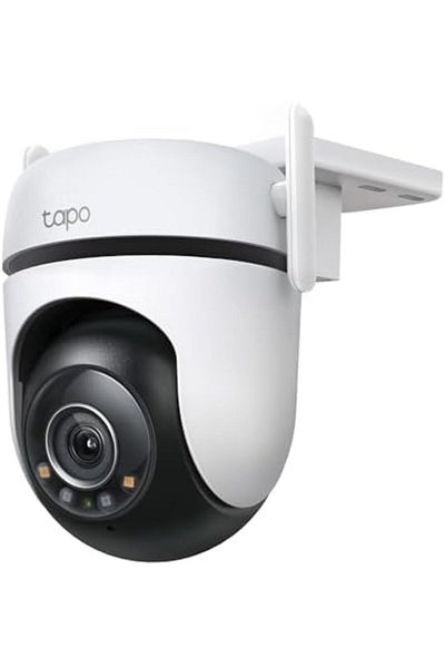 tapo كاميرا TP-Link Tapo الخارجية للمراقبة الأمنية بتقنية Wi-Fi مع خاصية التتبع الذكي للحركة، مقاومة للعوامل الجوية IP66، M