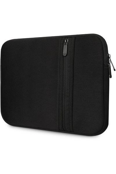 zagatto Laptop sleeve 15.6”, black, waterproof, universal fit, front pocket, MacBook compatible, ZG647