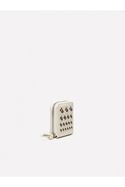 Sisley Women's Off-White Eyelet Detailed Wallet