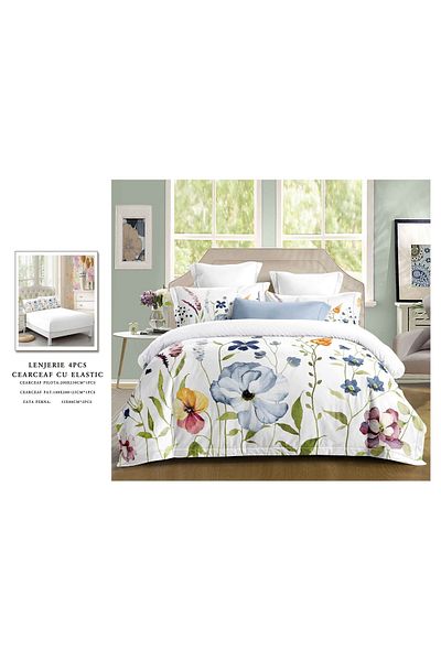 CHIRASO CHIRASO bedding set, SUMMER cotton, Fitted sheet 180x200+25cm, Duvet cover, 2 pillowcases