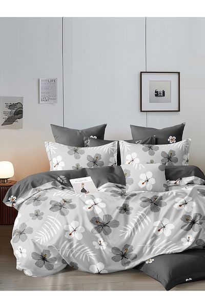 Donetella 4-Piece Printed Duvet Cover Set, Single Size 160x220cm, Microfiber, (Whitout Filler).