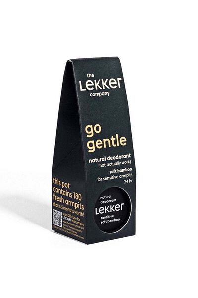 LEKKER Deodorant Cream Soft Bamboo, Natural, Vegan, Aluminum Free, 30g (ZERO PLASTIC)