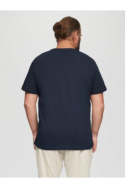 s.Oliver Tricou bărbătesc mărime mare cu guler rotund, croială regulată, bumbac