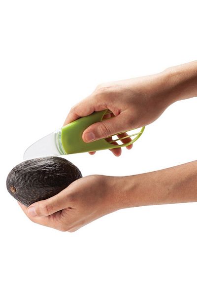 Joie Free Easy-to-Use 3-in-1 Avocado Slicer Green and White 7.5inch